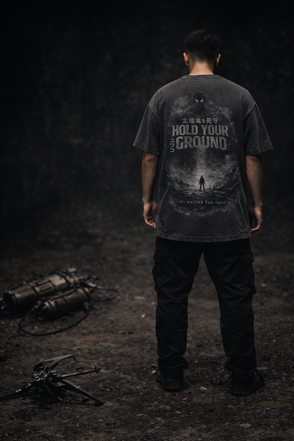 HOLD YOUR GROUND OVERSIZED FADED T-SHIRT